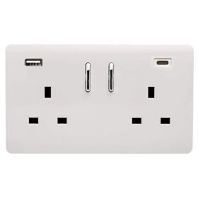 Ice White Wiring Accessories Trendi Decorative Screwless